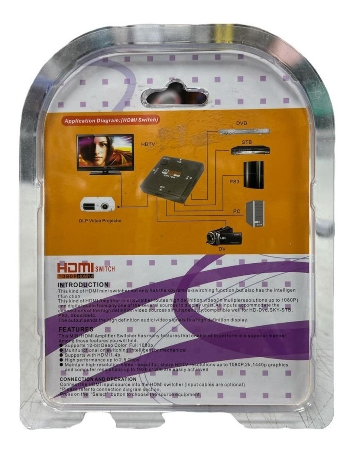 Switch Hdmi 3 Puertos Dm-3