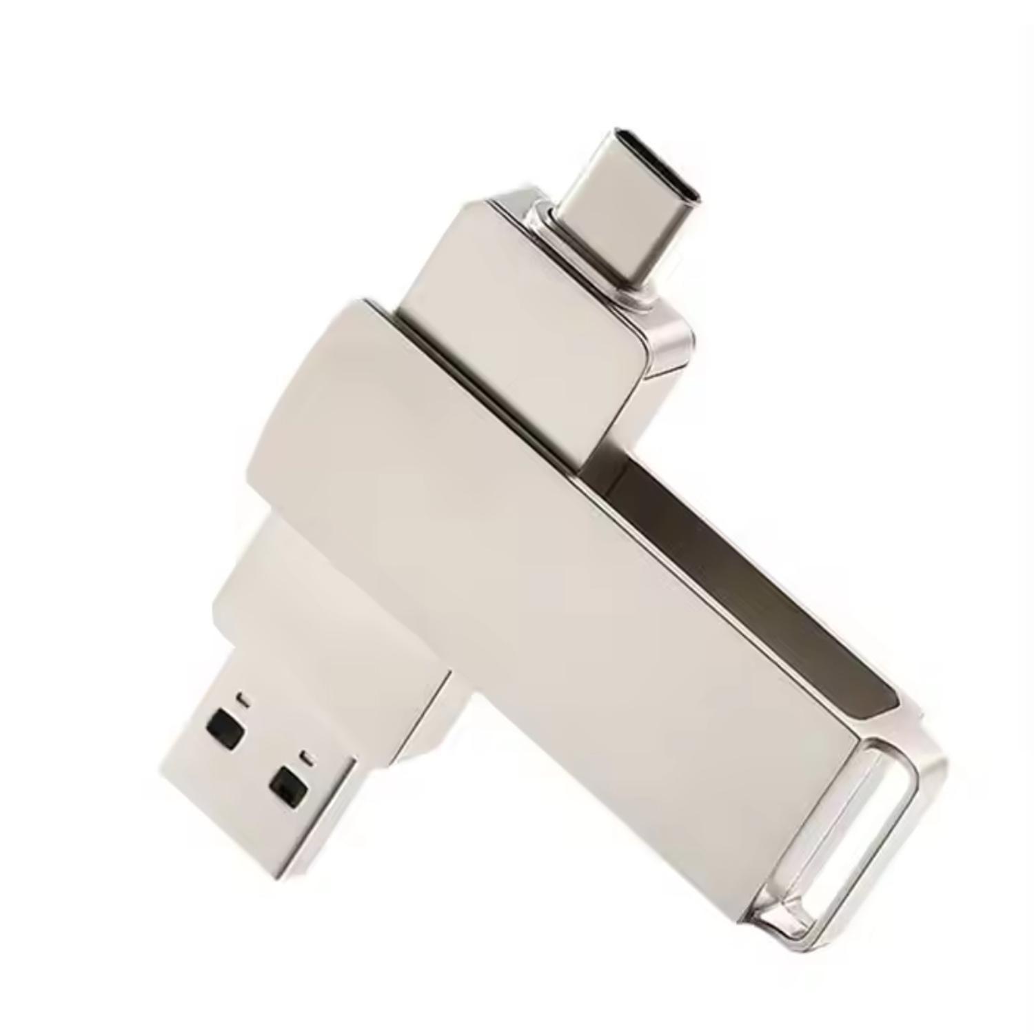 Pendrive 128g Dm Tipo C Y Usb A Metalico 2.0-2