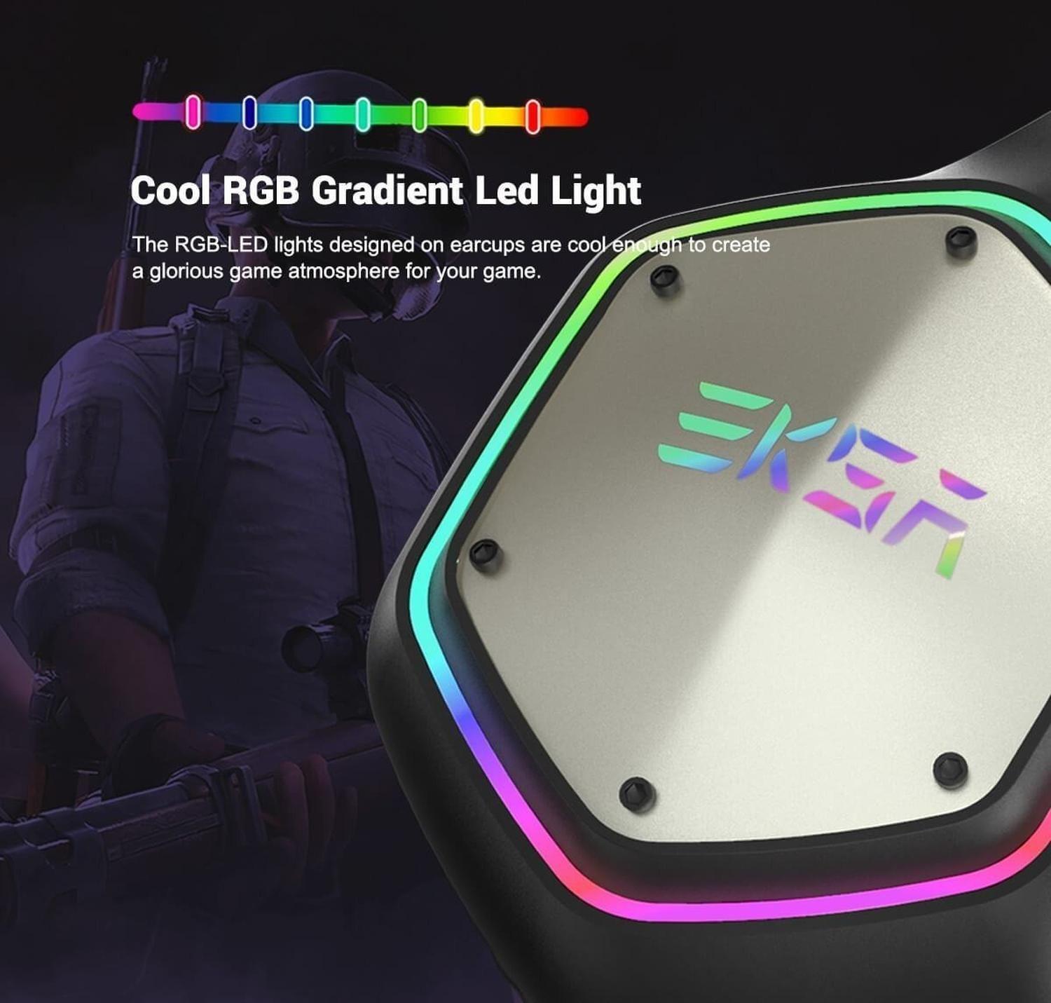 Audífonos Gamer Profesional E1000 Usb Rgb 7.1 Pc Ps4 Xbox-4