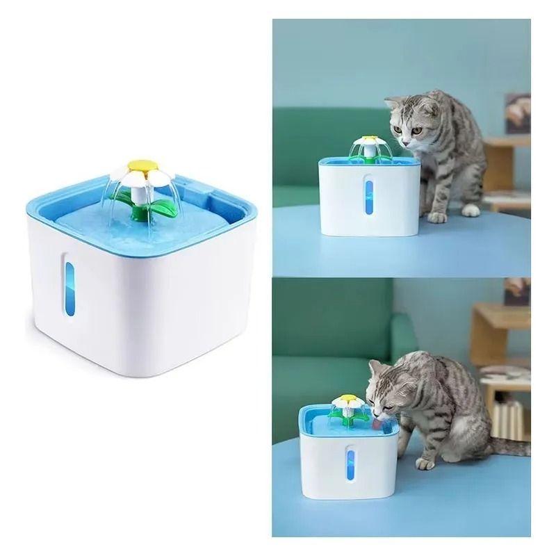 Bebedero De Agua Para Gatos Autom tico De 2 5 Litros Blanco-5