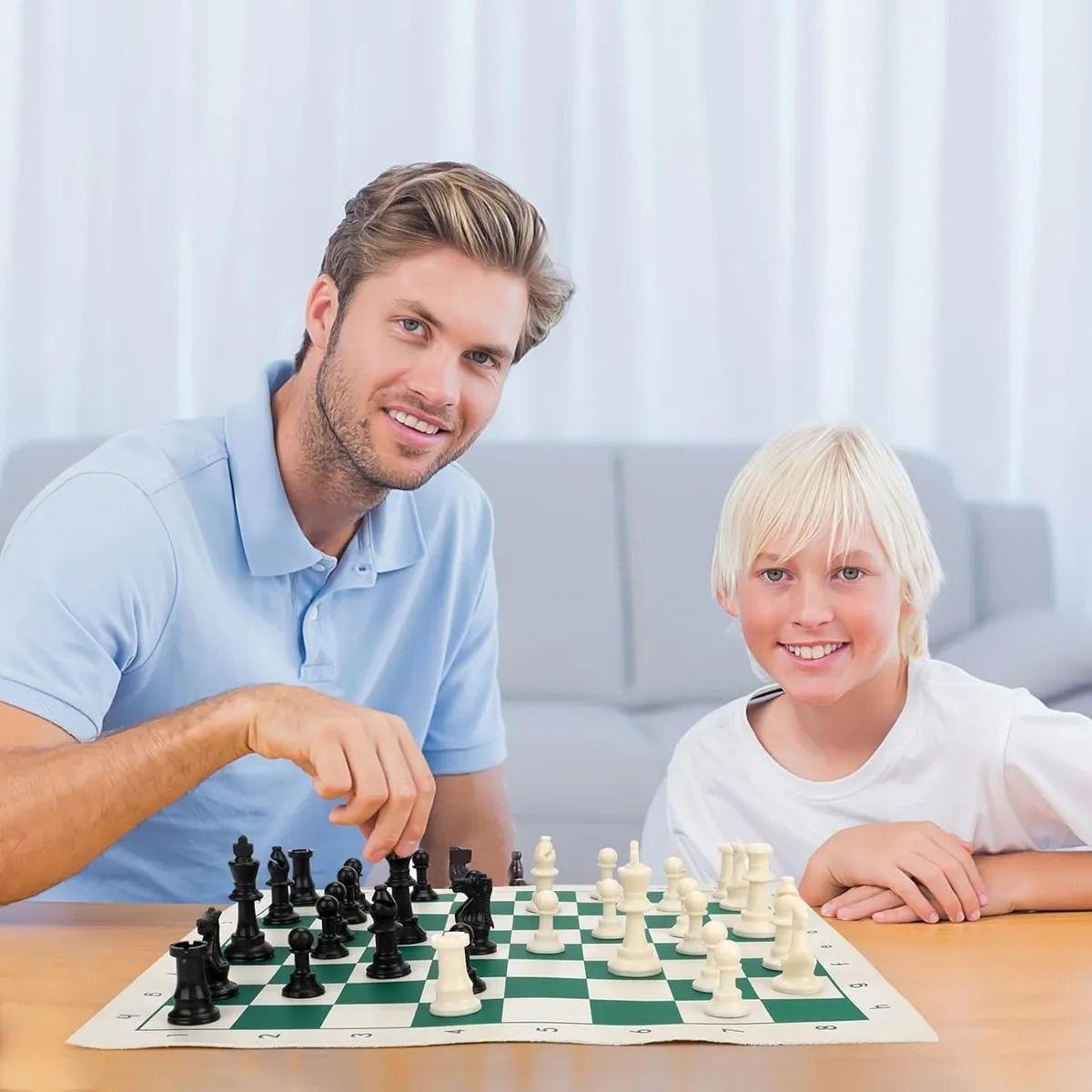 Tablero De Ajedrez Escolar Set Bolso Medida Oficial Naci n-2