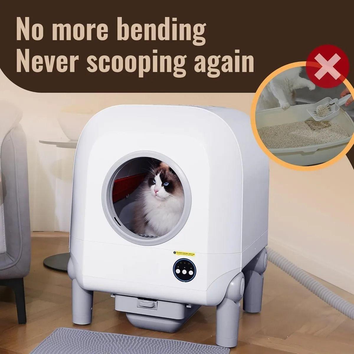 Arenero Automatico Para Gatos Limpieza Autom tica Ragnar-2