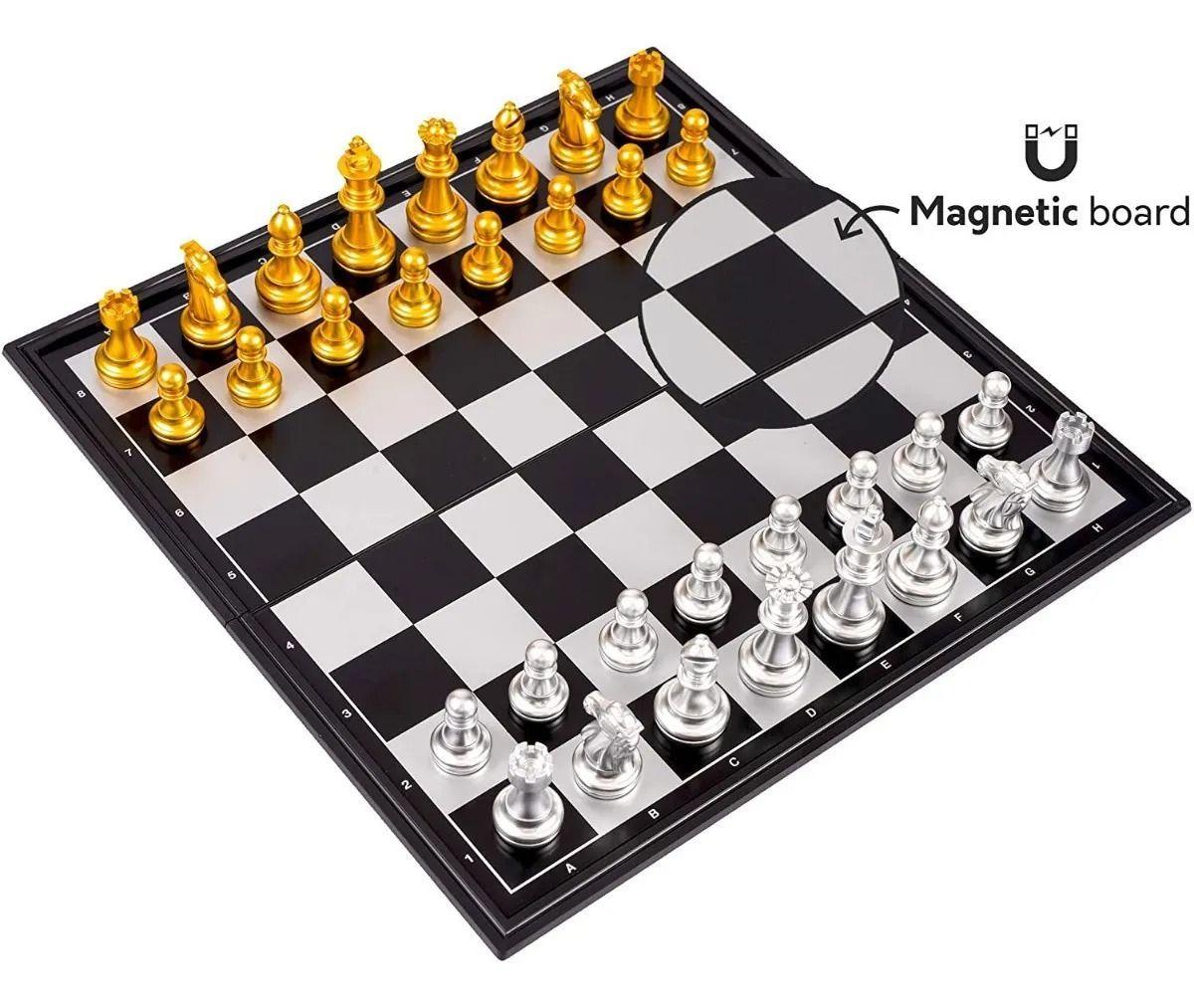 Tablero De Ajedrez Magnetico 25x25cm Portable-3