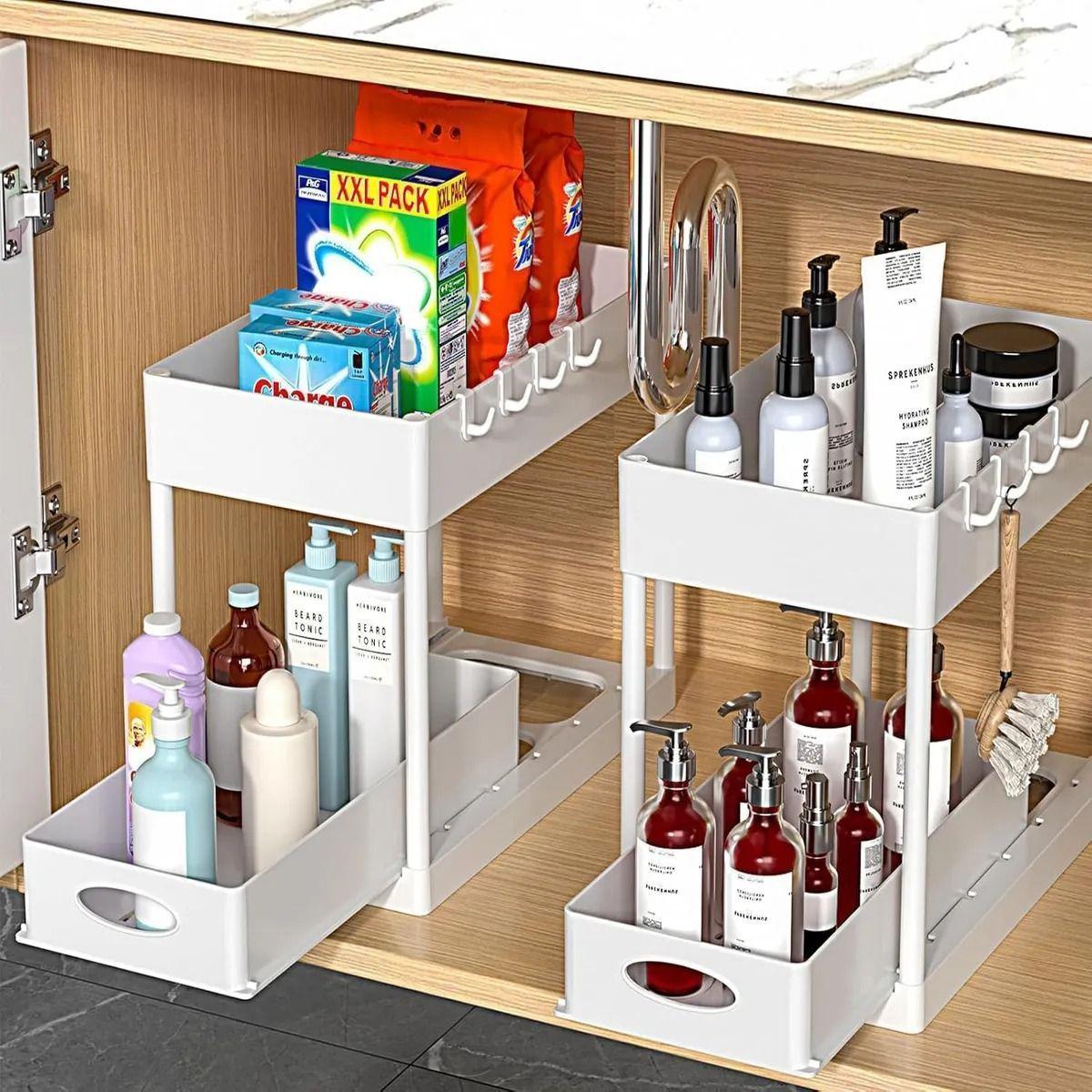 Organizador De Bano Cocina Lavaplatos Deslizante Simple-3