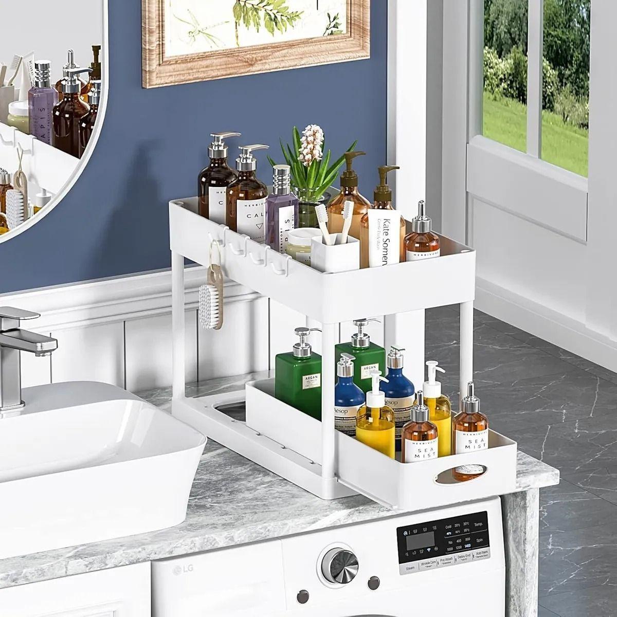 Organizador De Bano Cocina Lavaplatos Deslizante Simple-5