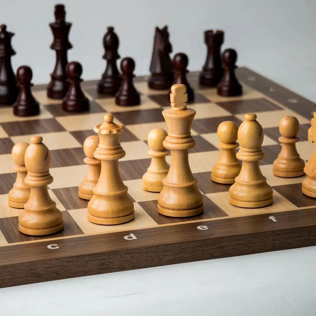 Ajedrez De Madera Set Jugador De Torneo 2 0 Nogal-1