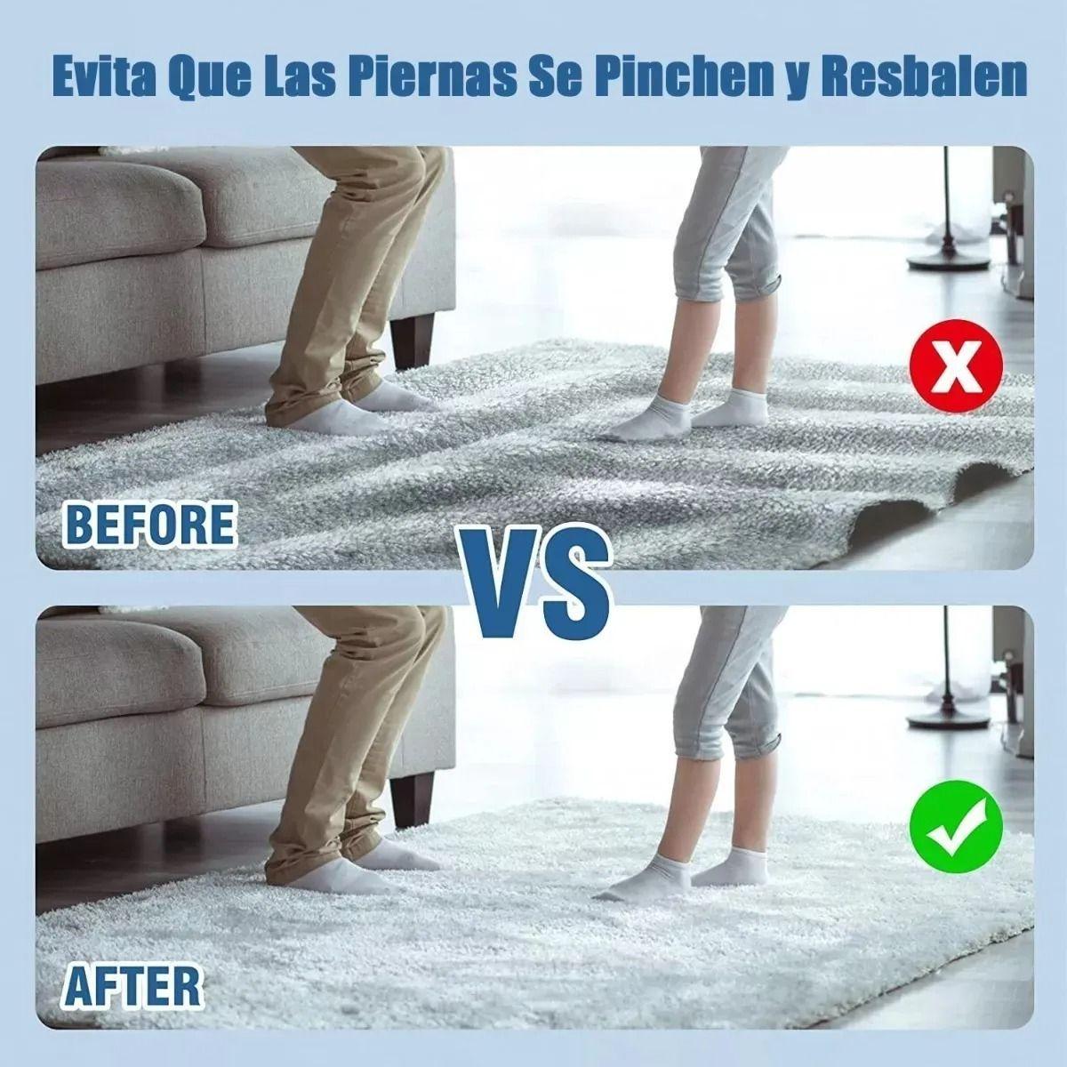 Almohadillas Para Fijar Alfombras Antideslizantes Pack X4 Blanco-3