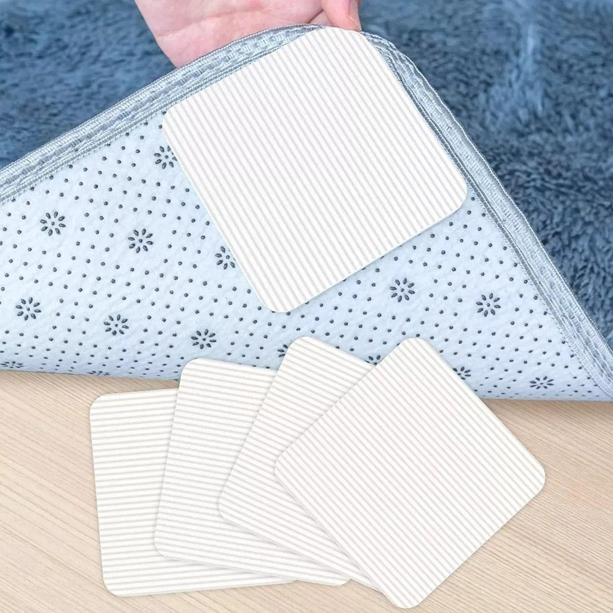 Almohadillas Para Fijar Alfombras Antideslizantes Pack X4 Blanco-4