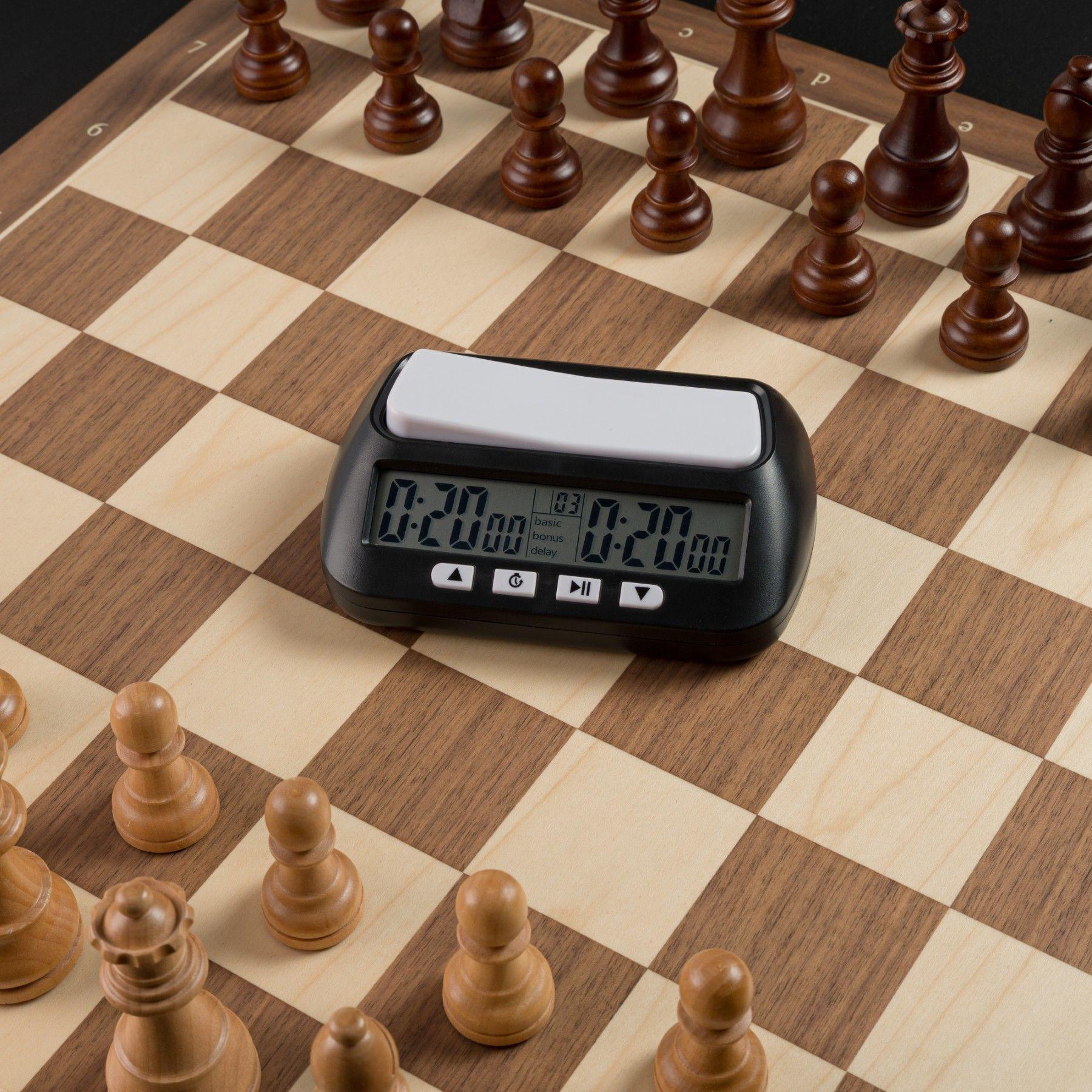 Reloj De Ajedrez Con Temporizador Digital Profesional Torneo Negro-2