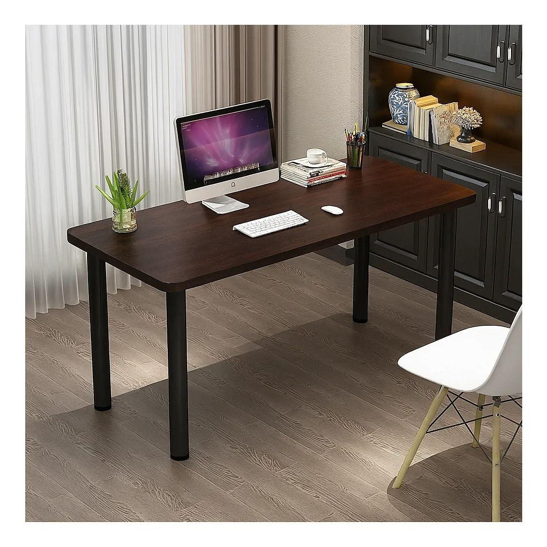 Escritorio Ragnar S lido Con Patas Ajustables 120x50 Cm Marr n-2