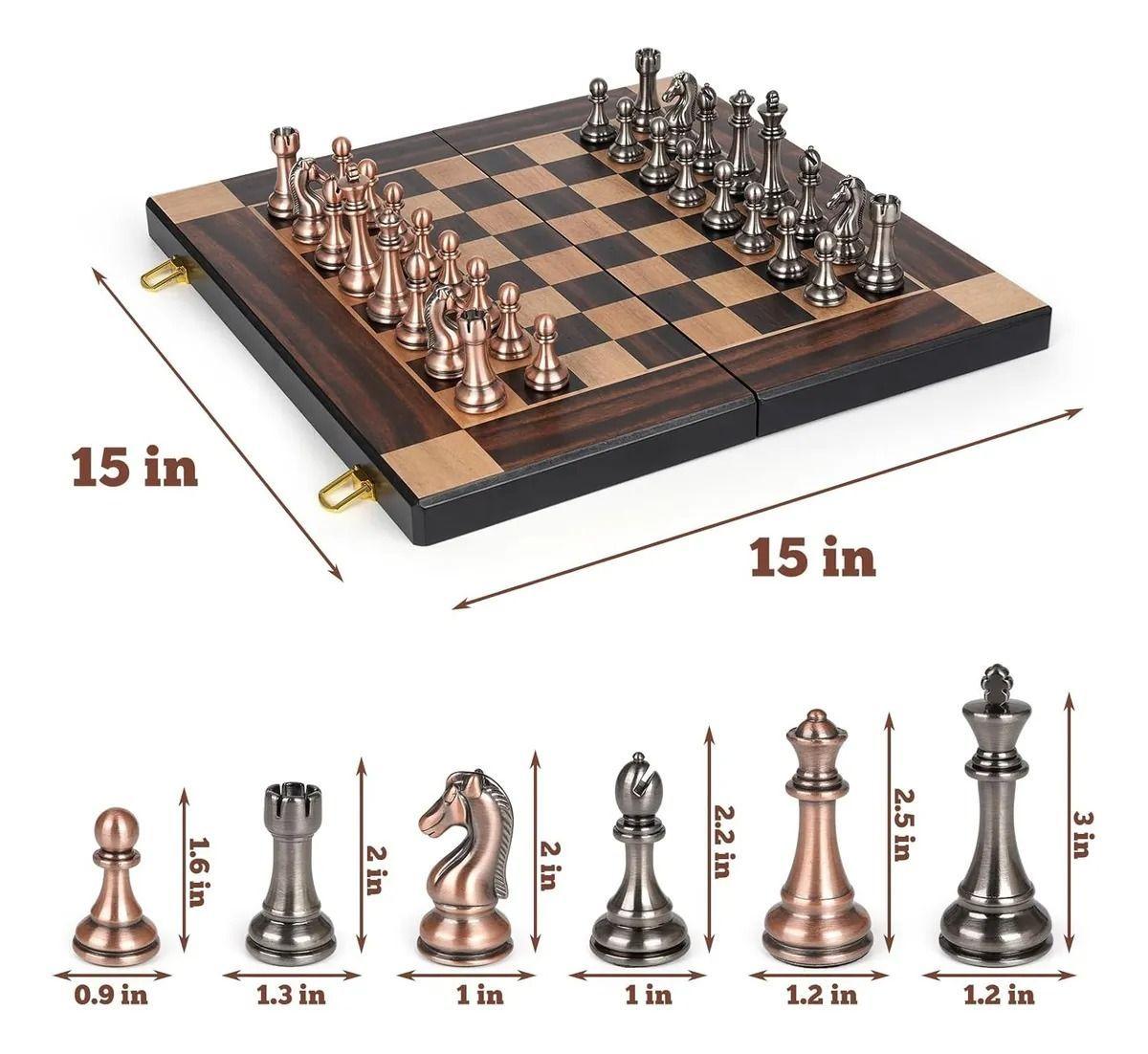 Tablero De Madera Plegable Con Piezas Met licas Deluxe-3