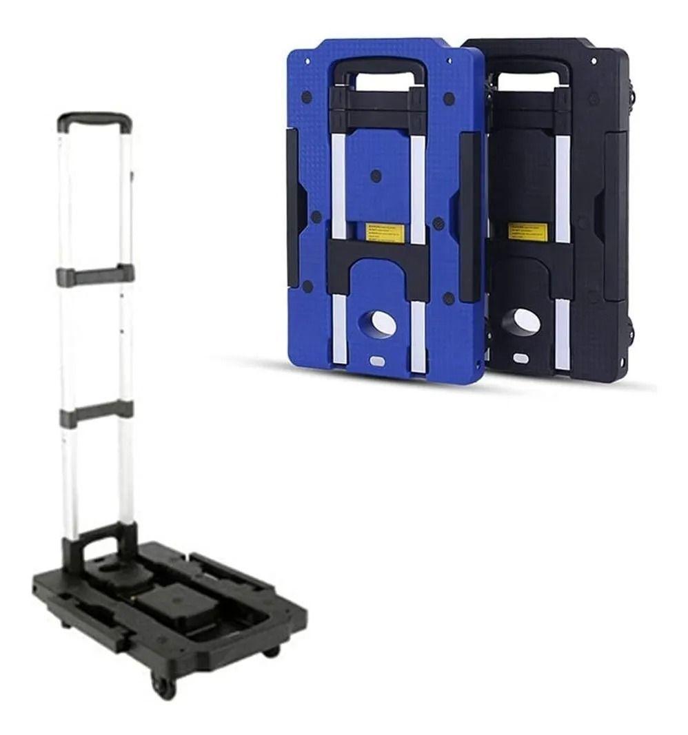 Carro Yegua De Carga Para Compras Maleta Plegable 51x34x95cm Plateado-3