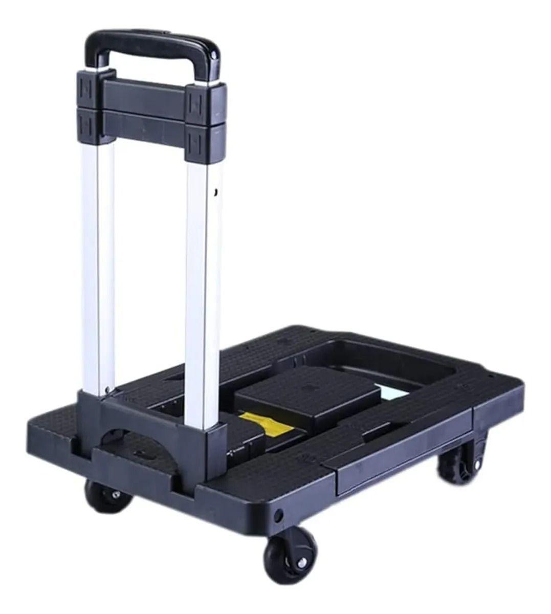 Carro Yegua De Carga Para Compras Maleta Plegable 51x34x95cm Plateado-5