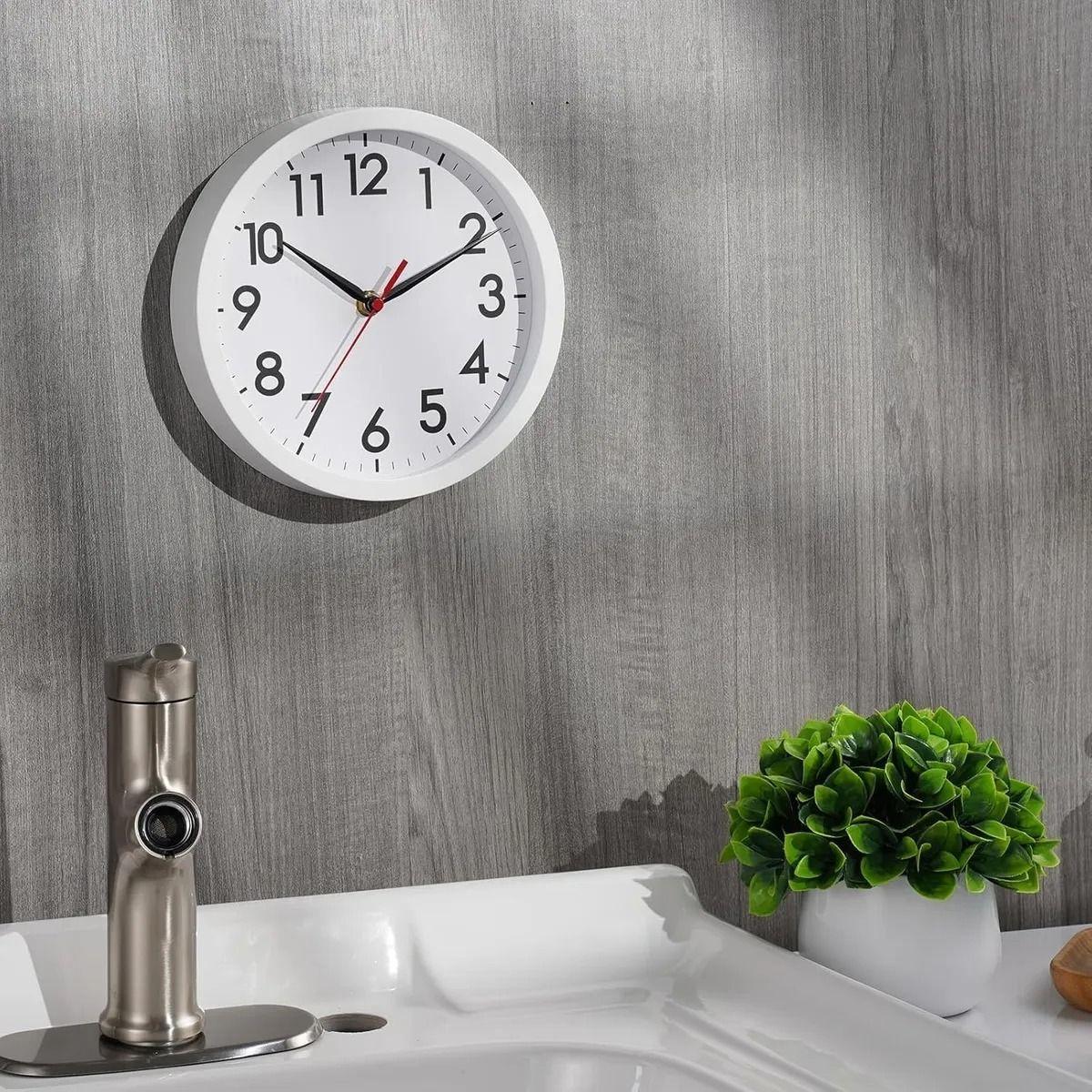 Reloj De Pared Mural Decorativo Color Con Fondo Blanco Negro Blanco-2