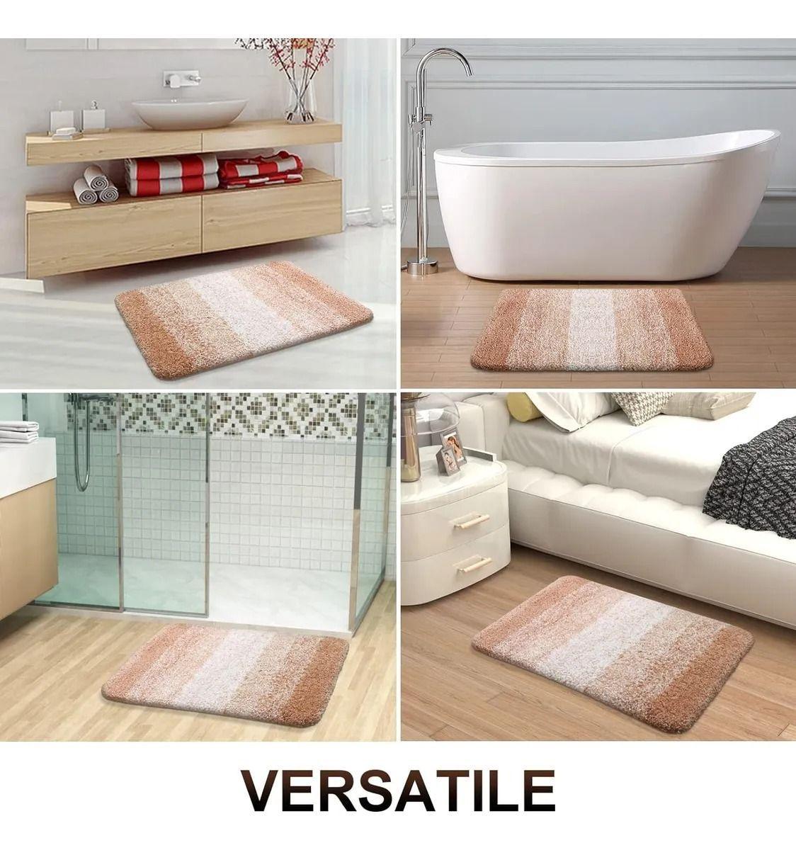 Alfombra De Bano De Microfibra Extra suave Y Ultra absorbente-3