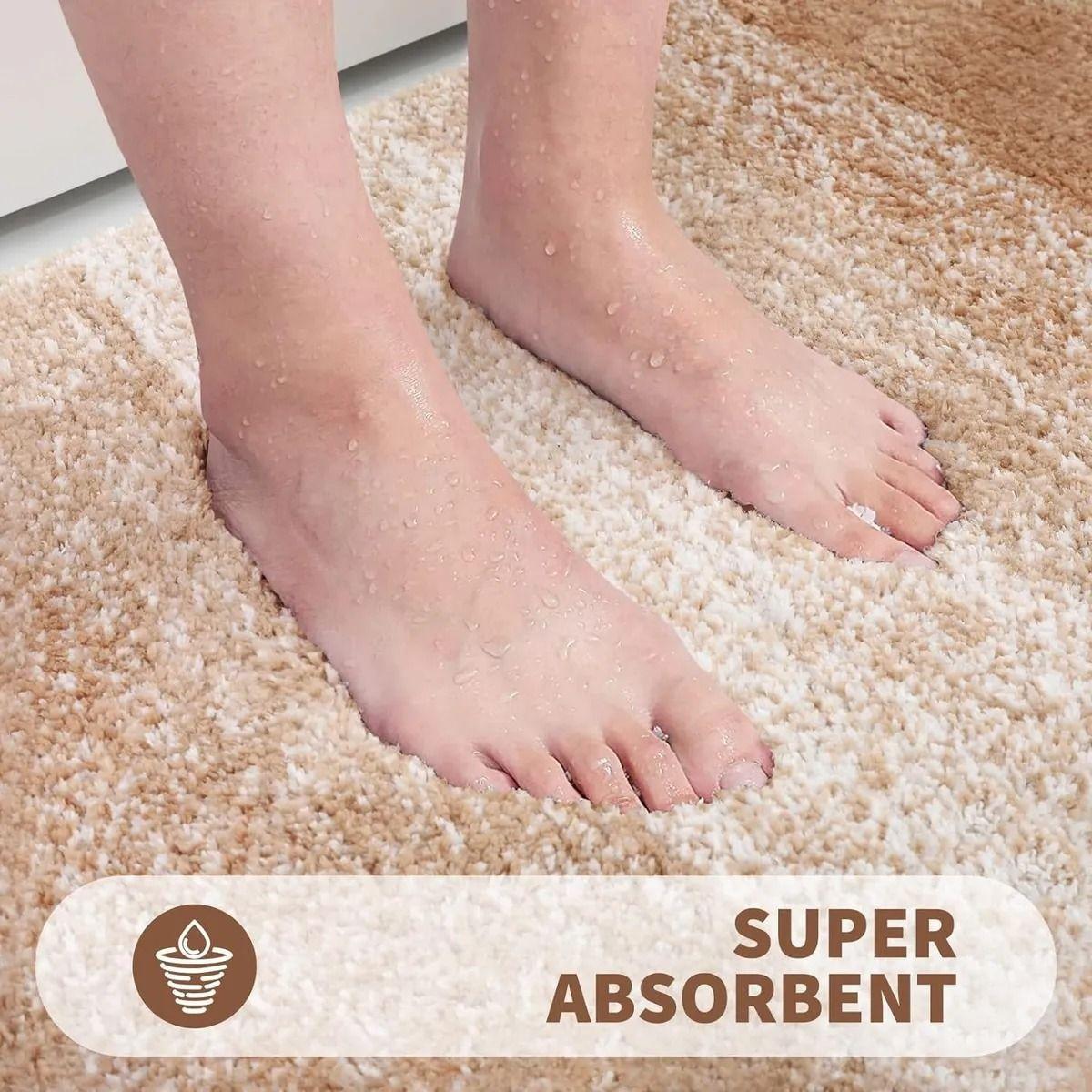 Alfombra De Bano De Microfibra Extra suave Y Ultra absorbente-4