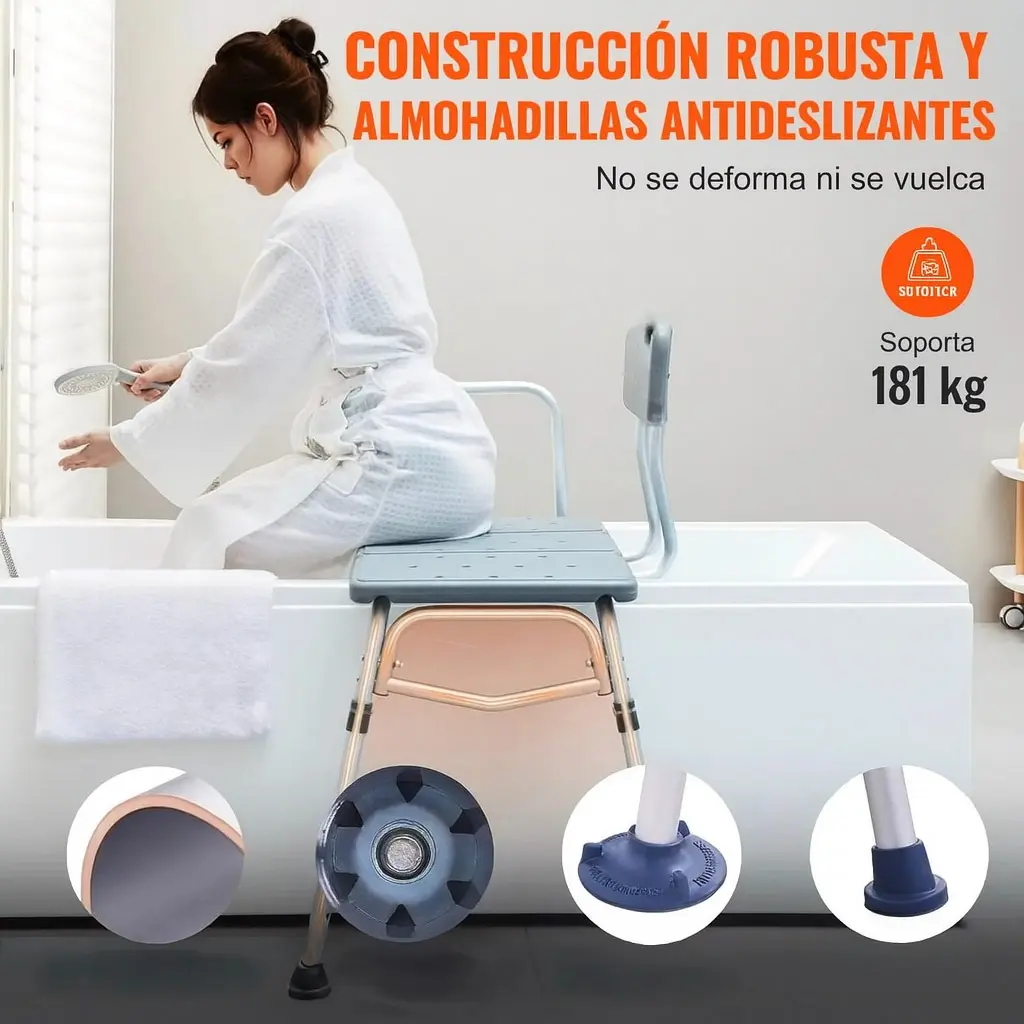 Silla De Ducha Grande Ajustable Ragnar Para Ba o-4