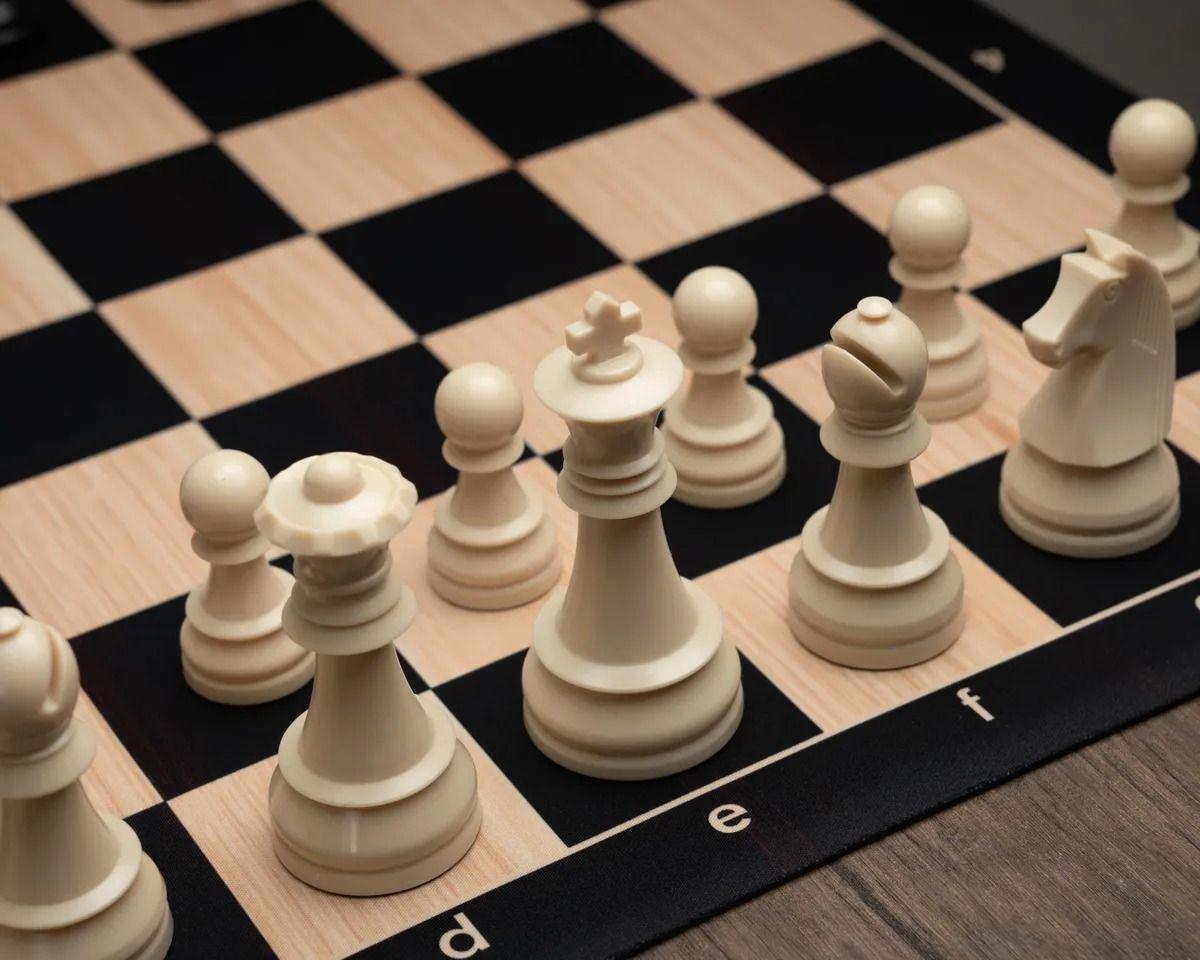 Tablero De Ajedrez Profesional Tipo Madera Con Set Abs-2