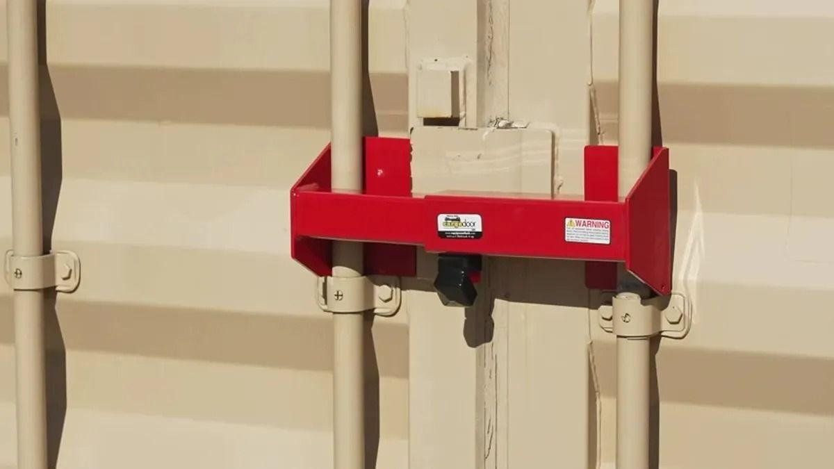 Candado Para Container Contenedor De Gran Seguridad 23x40cm Rojo-2