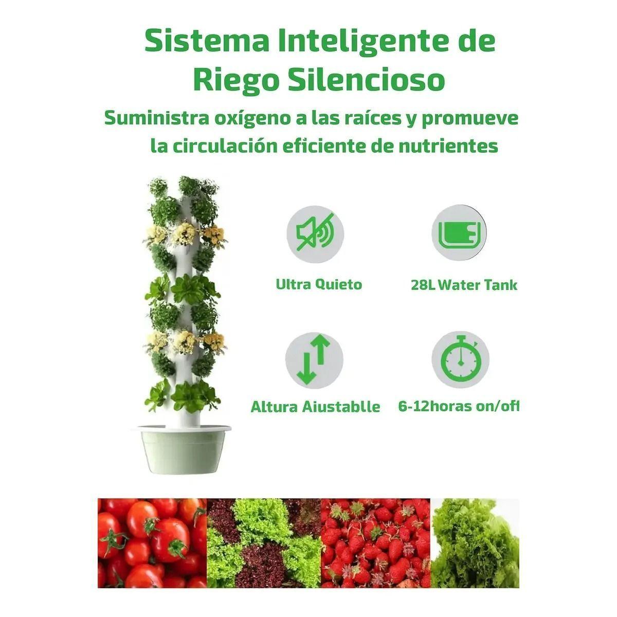 TORRE DE CULTIVO HIDROPONICO VERTICAL 165X53CM-2