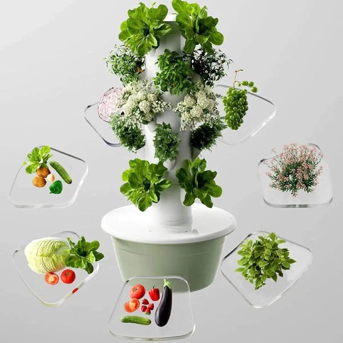 TORRE DE CULTIVO HIDROPONICO VERTICAL 165X53CM-4