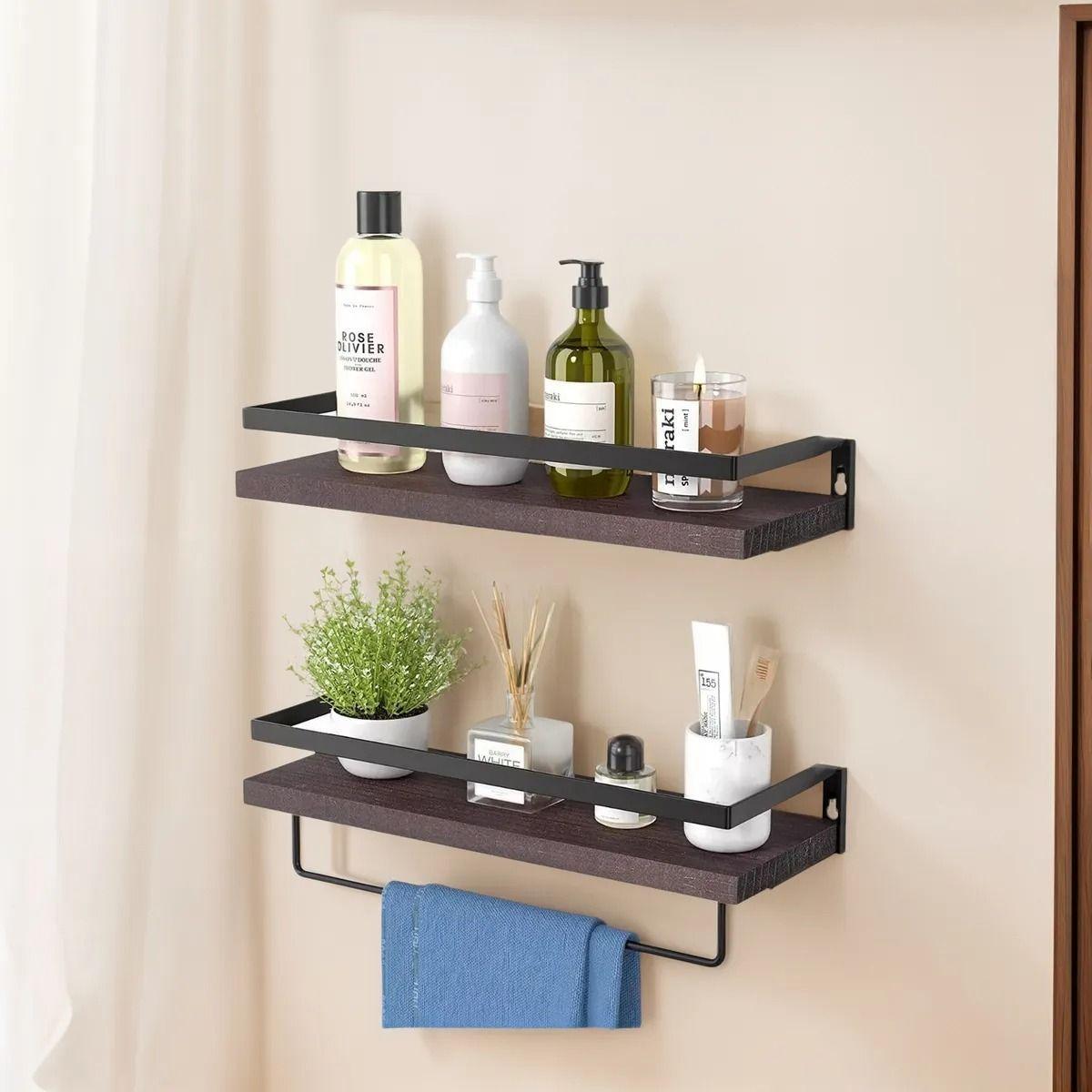 Repisas Flotantes De Madera Modernas Kit X2 Colores-1