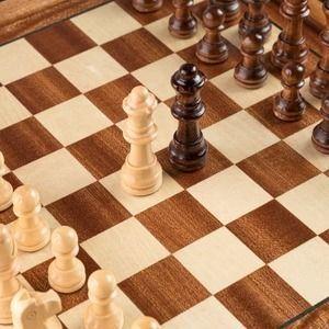 Ajedrez Magnetico De Madera 32x32 Dos Cajones Almacenamiento-2