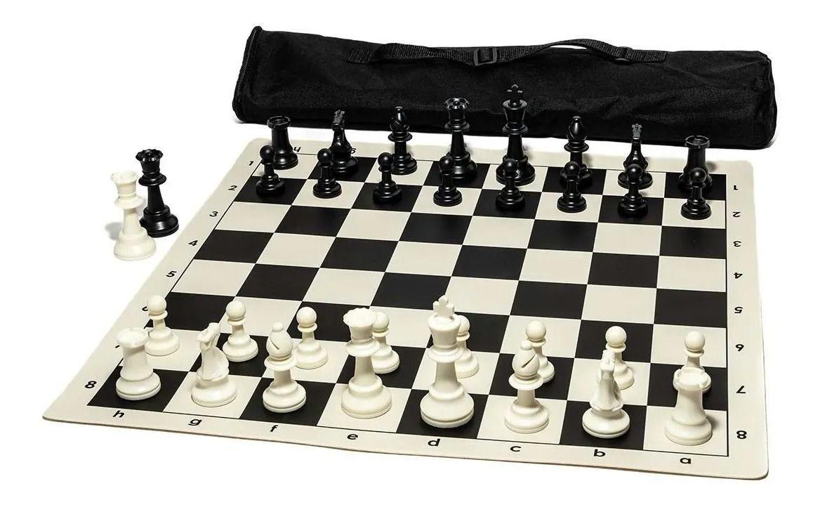 Set Ajedrez Escolar Profesional Medidas Oficiales Doble Peso-2