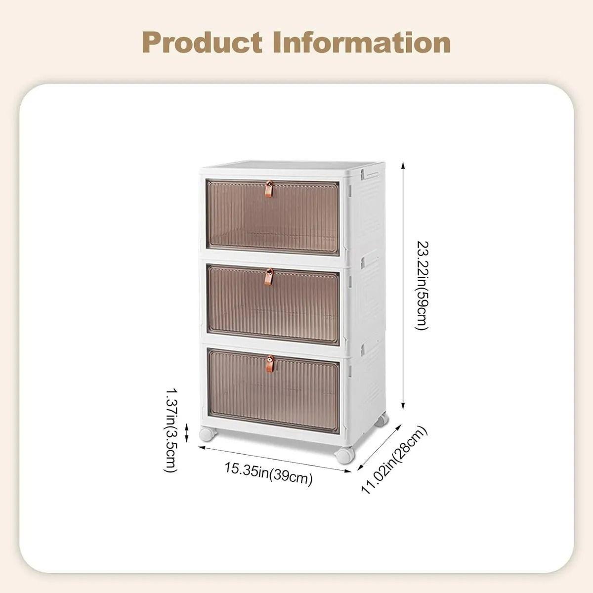 Organizador De Zapatos Apilable Con Puerta En 3 Niveles-2