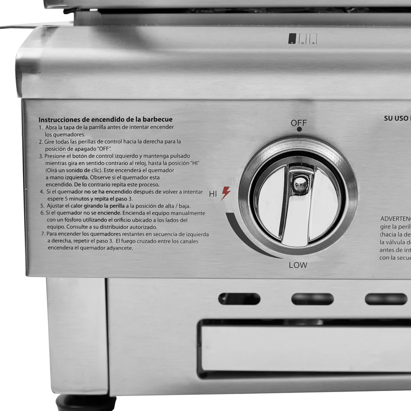 Parrilla Deluxe 3Q Gas Licuado + Spiedo FDV-8