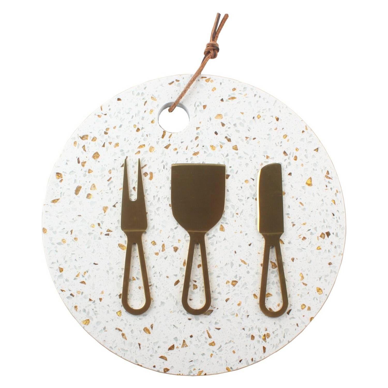 Set tabla para quesos Simple Cook Gold-0