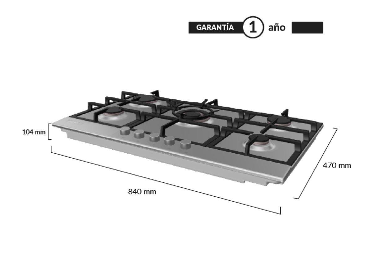 Encimera Gas Natural Fdv Design 90-2