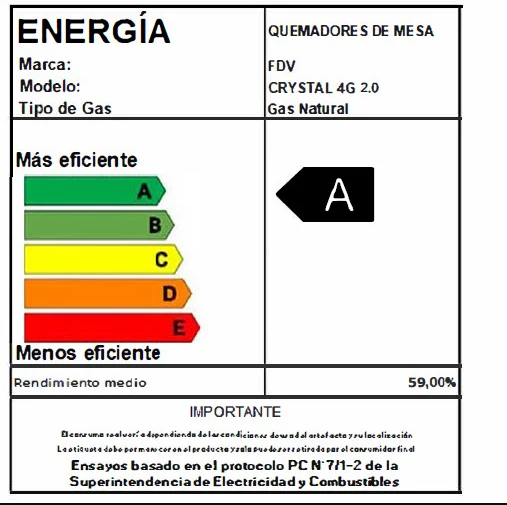 Encimera Gas Natural Fdv Crystal 4g-7