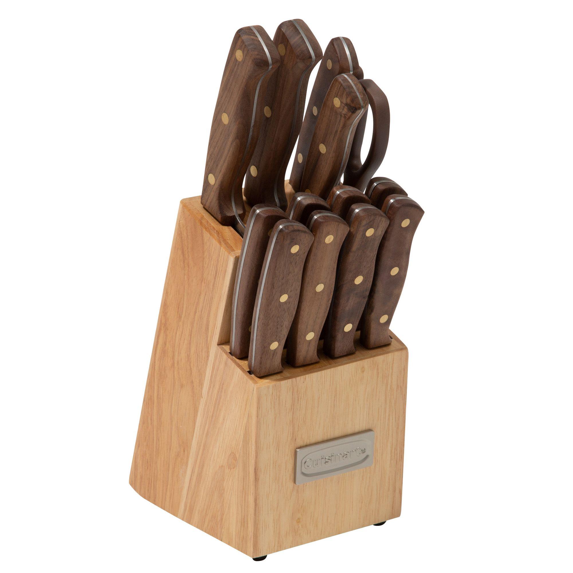 Taco de Cuchillos Cuisinart Triple Rivet Walnut 14P-0