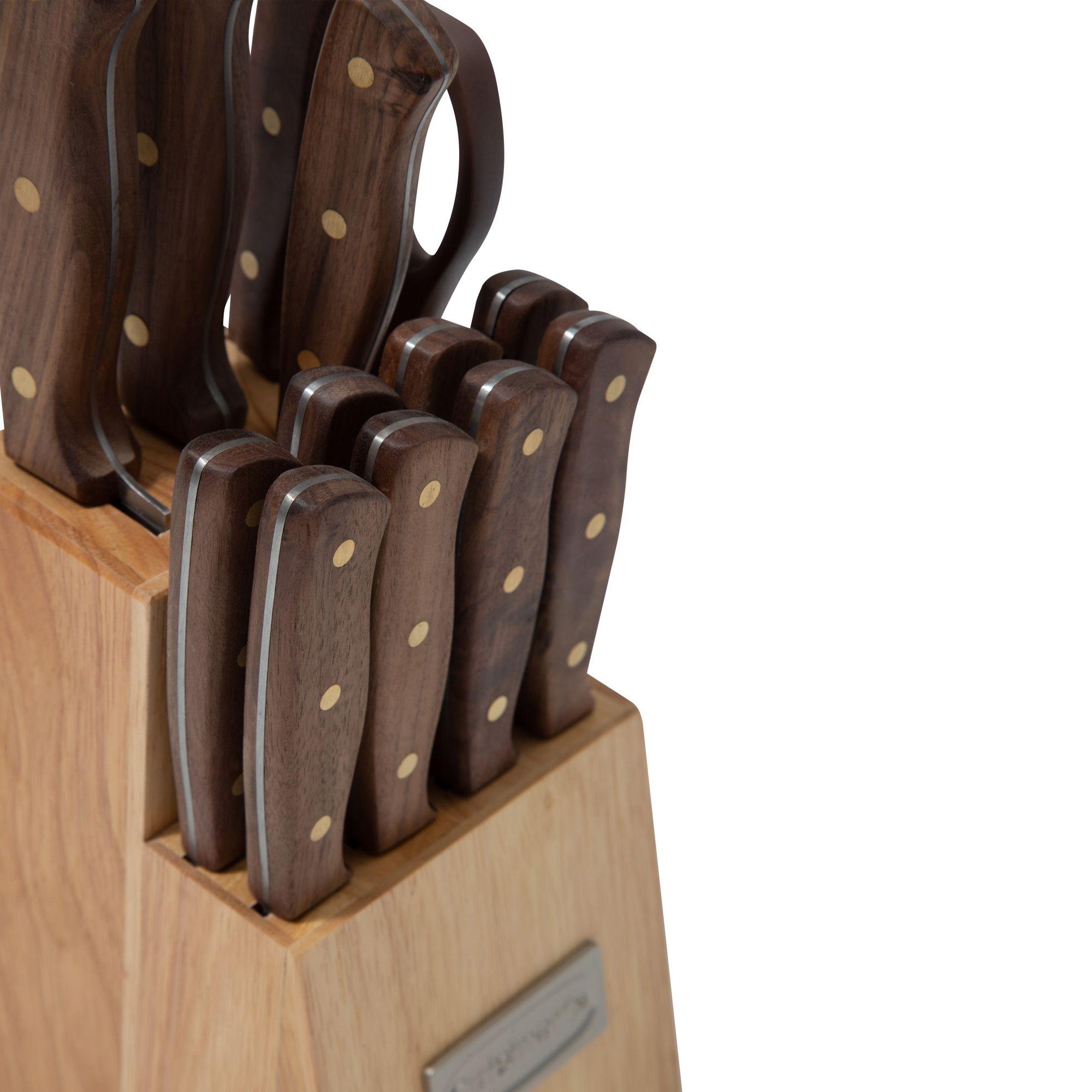 Taco de Cuchillos Cuisinart Triple Rivet Walnut 14P-1