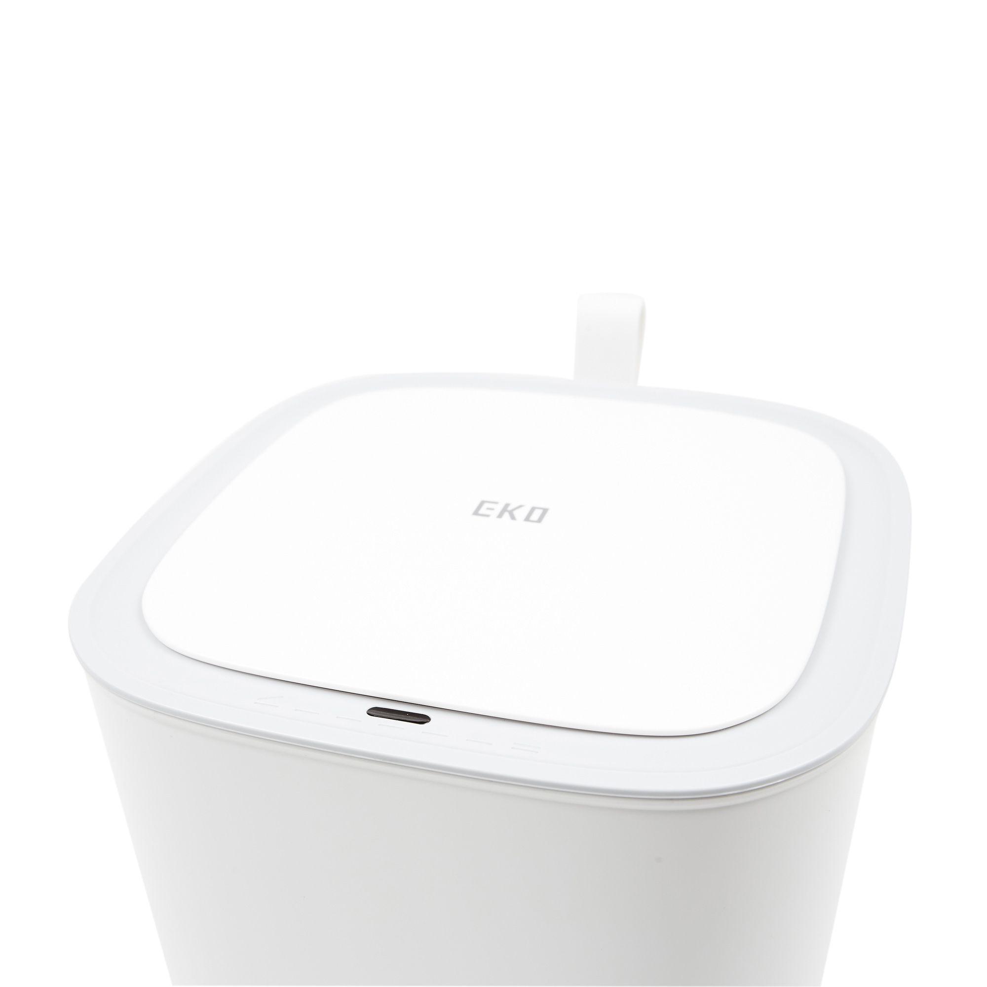 Basurero Eko Moran blanco con sensor 12L-3
