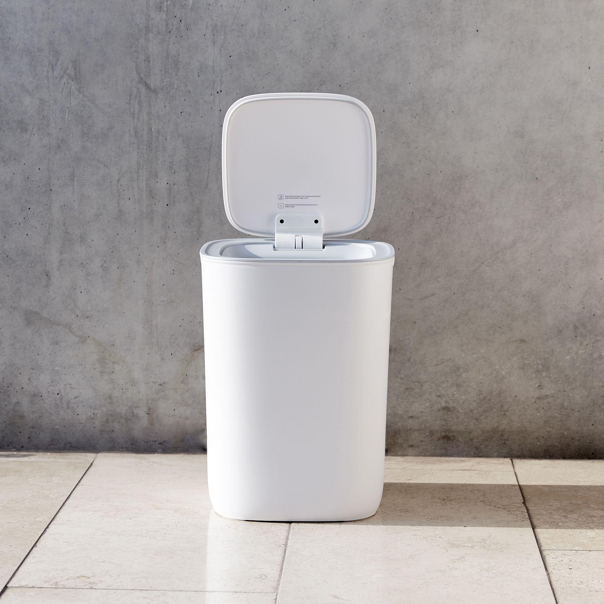 Basurero Eko Moran blanco con sensor 12L-4