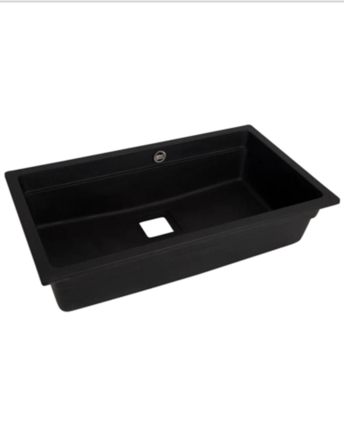 Lavaplatos Sobre Cubierta Deluxe Granito Negro FDV-4
