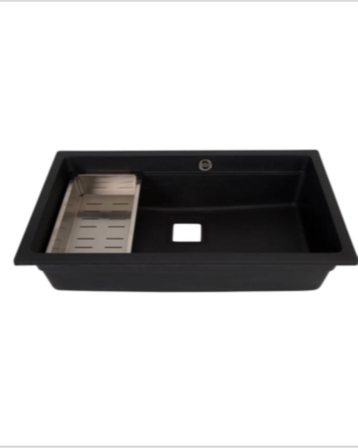 Lavaplatos Sobre Cubierta Deluxe Granito Negro FDV-5