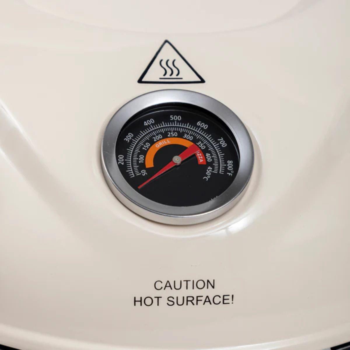 Horno Pizza Control Dual de Temperatura Nápoles Crema FDV-2