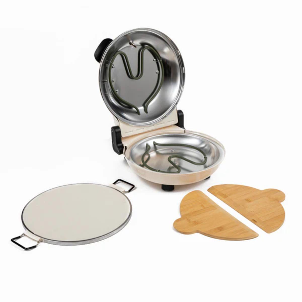 Horno Pizza Control Dual de Temperatura Nápoles Crema FDV-3