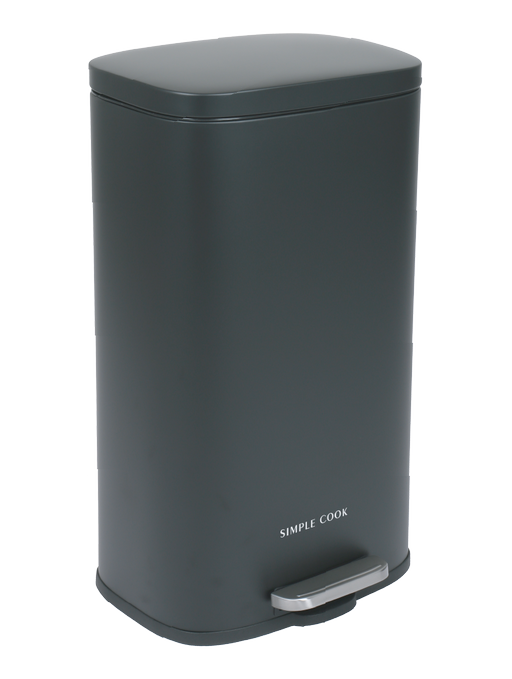 Basurero 30L con Pedal Negro Mate Simple Cook-6