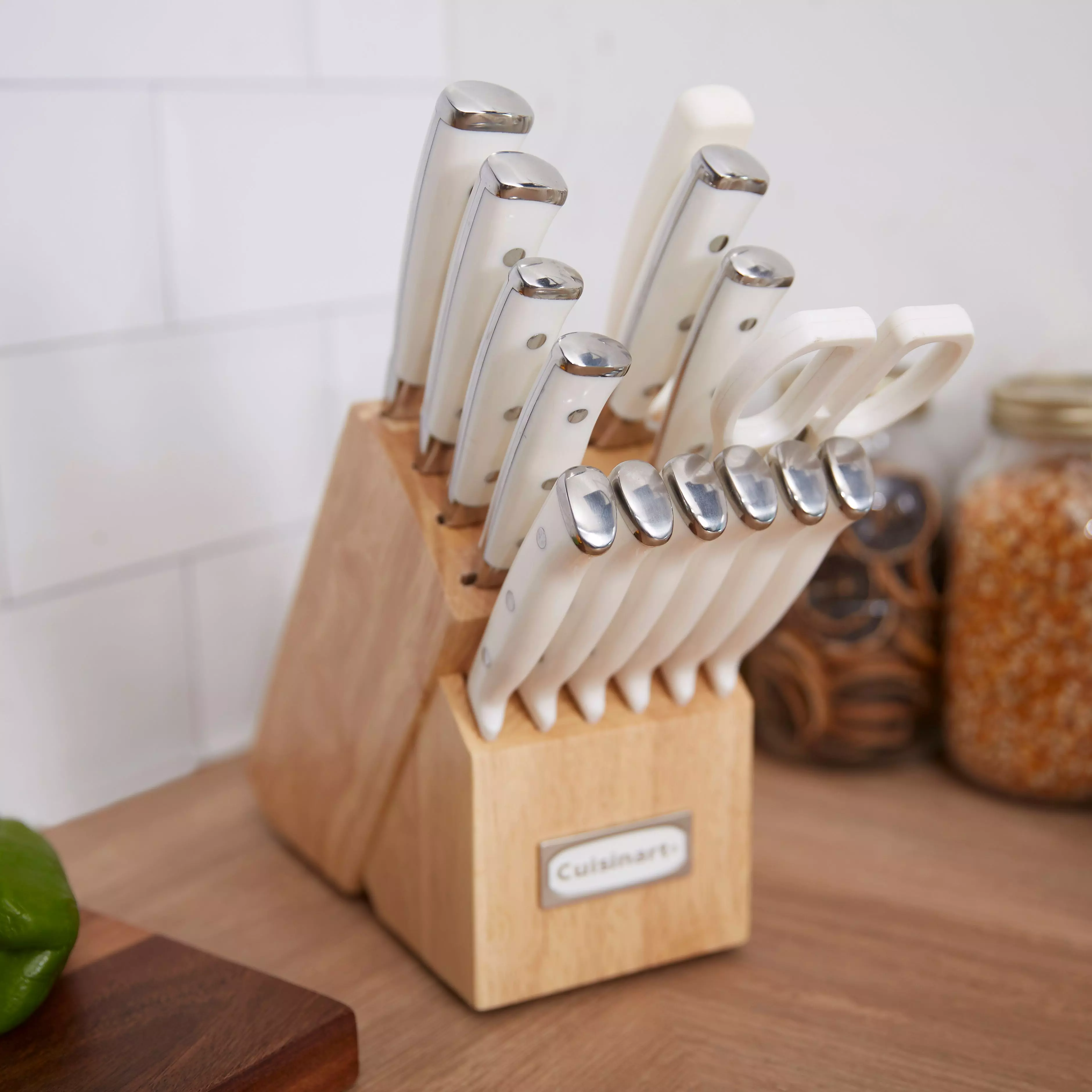 Taco de Cuchillos Cuisinart Triple Rivet White 15P-4