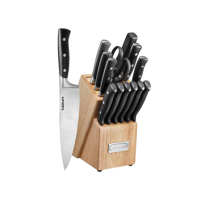 Taco de Cuchillos Cuisinart Triple Rivet Black 15P-0