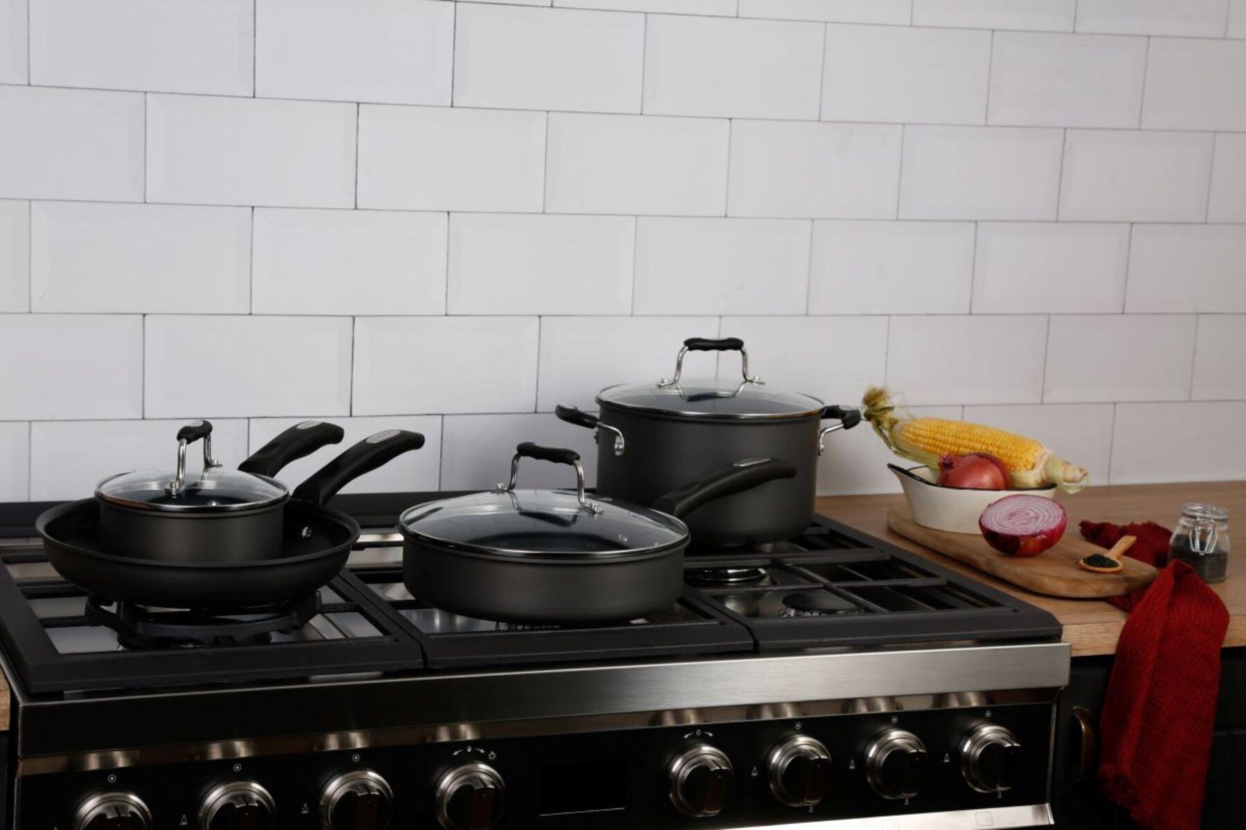 Bateria Cuisinart Classica Anodizado 7P Negra-7