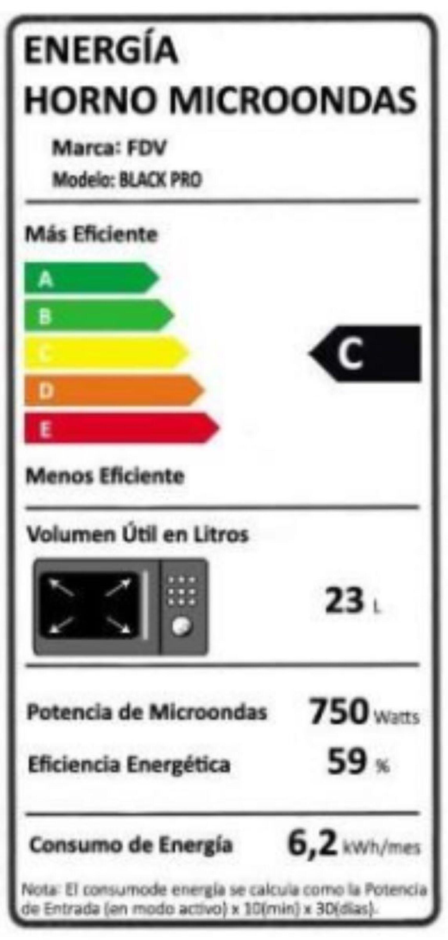 Microondas Empotrado Fdv Deluxe Black Pro - 25 Litros-7