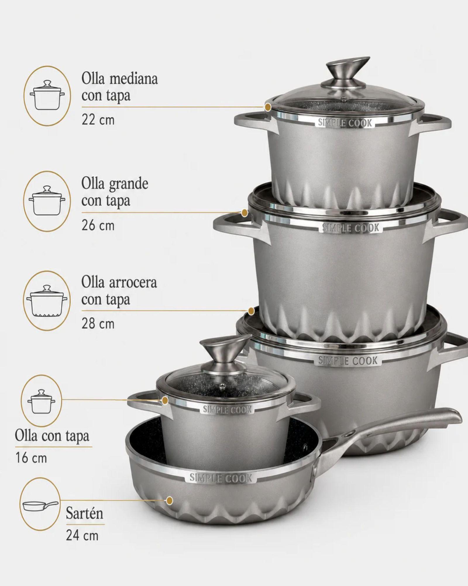Bateria Simple Cook Mont Blanc 9 pzs-7