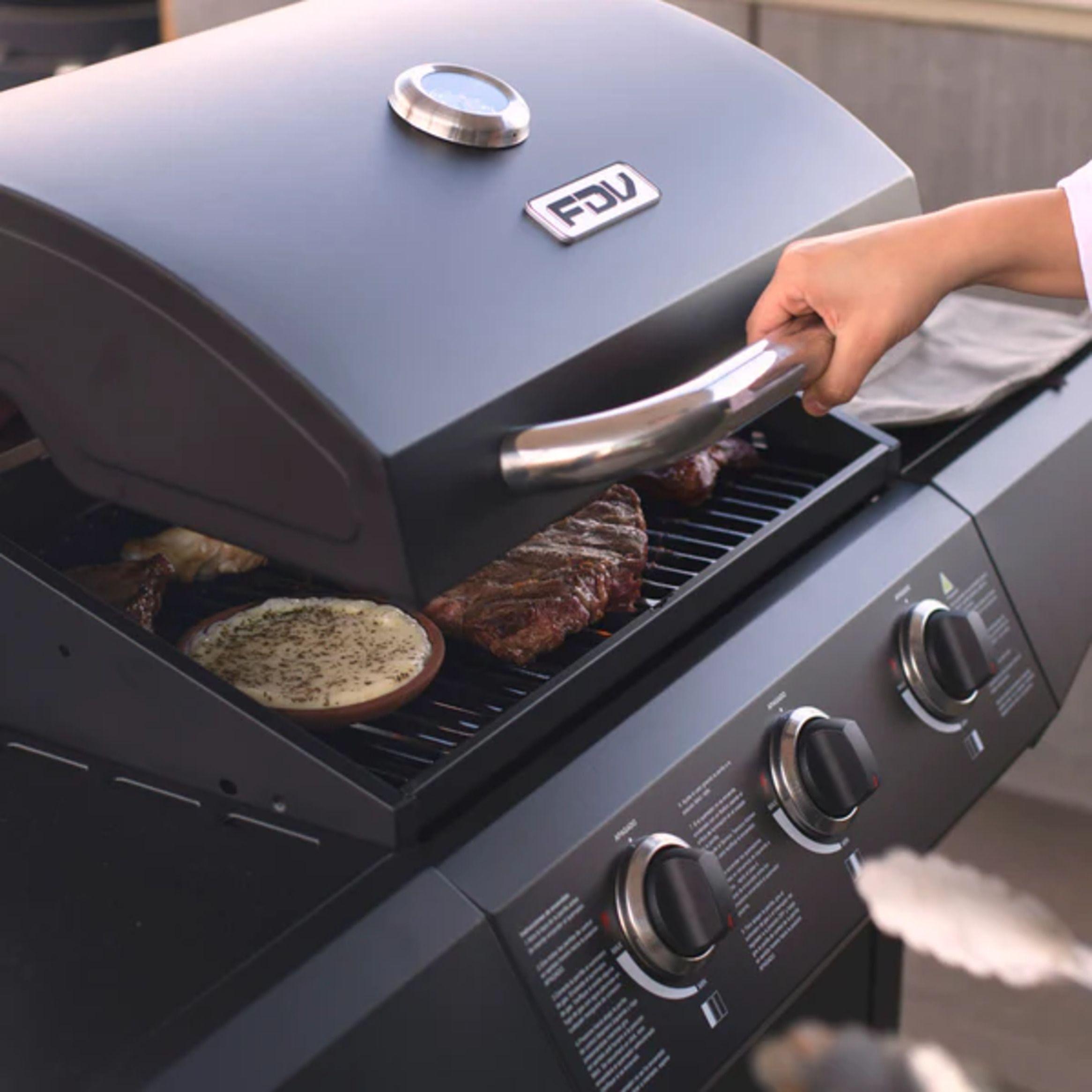 Parrilla gas Essence black 3Q FDV-8
