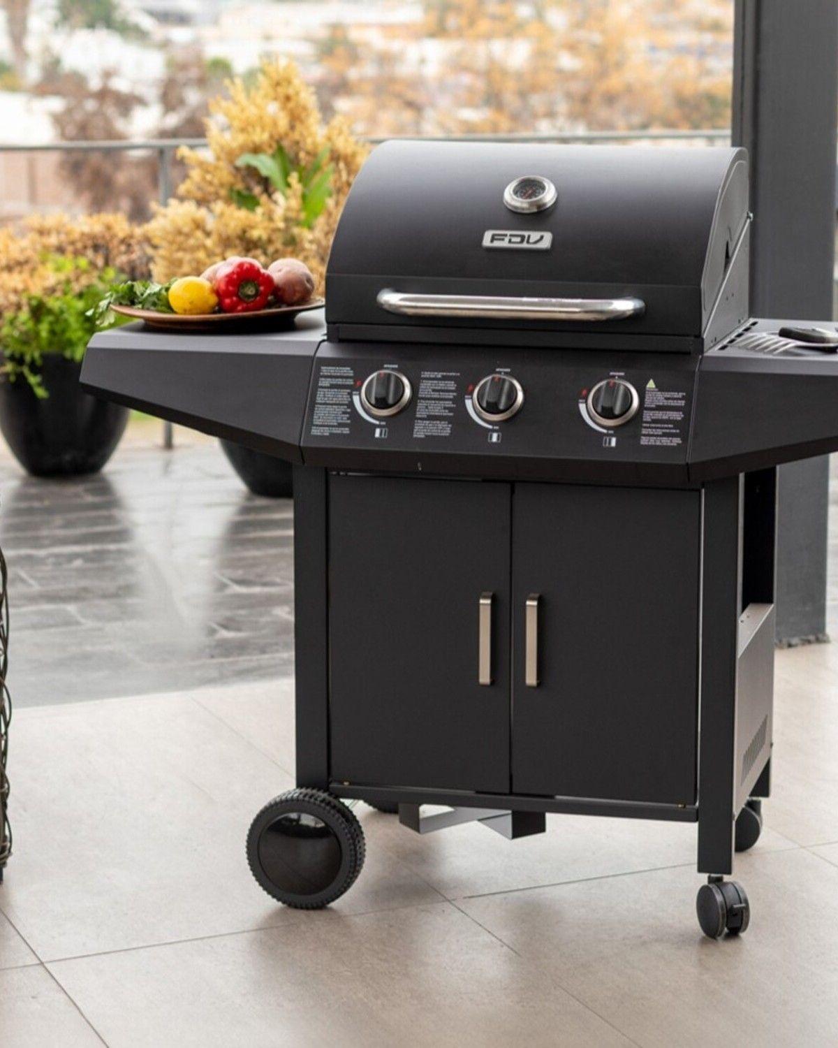 Parrilla gas Essence black 3Q FDV-8