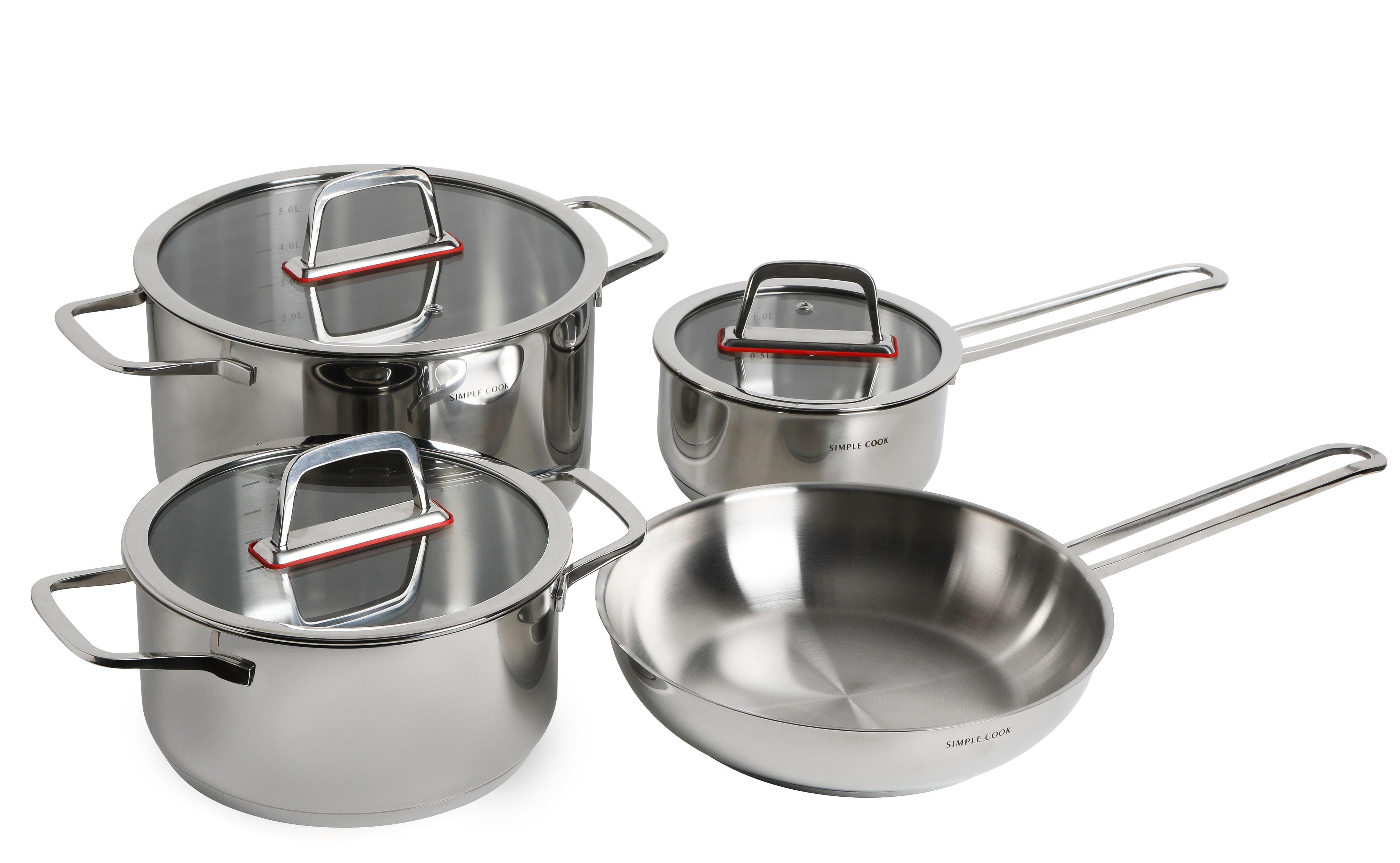 Bateria Simple Cook Burdeos 7pzs-0